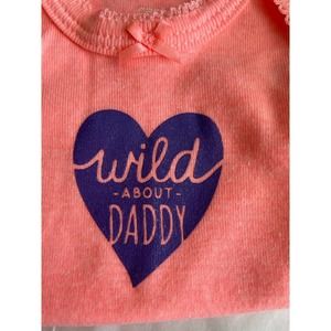 Carter's Wild About Daddy, short sleeve one piece. Size Newborn.